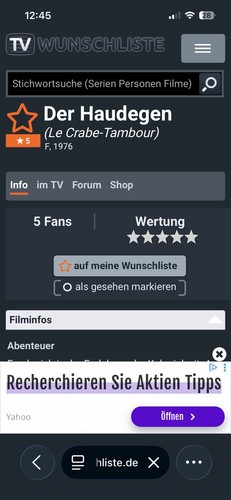 Der haudegen dvd - , 1976